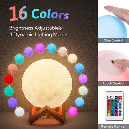 Realistic Moon Lamp Relaxing Night Light